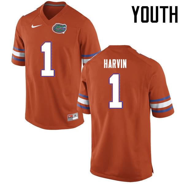 Youth NCAA Florida Gators Percy Harvin #1 Stitched Authentic Nike Orange College Football Jersey XWP0065BV